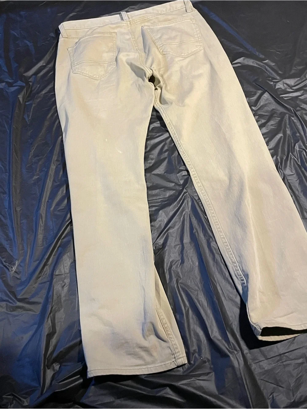 Arizona Jean Co Mens Straight Leg Khaki Pants Tan 32x32